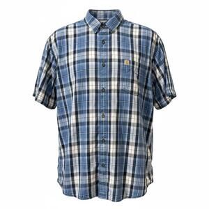 Carhartt Essential Plaid Shirt Mens Size 3XL Short Sleeve Relaxed Fit Cotton